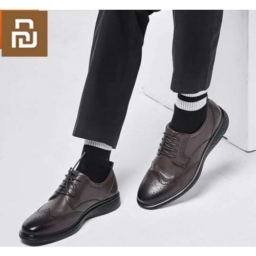 Xiaomi PEPETIE Casual Leather Shoes Liquid PU Perfusion Antibacterial Insole Top Cowhide TPU Heel Mixed Cowhide Business Shoes
