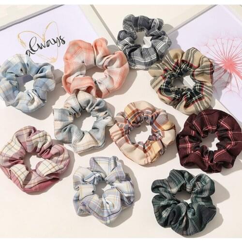 Vintage Floral Fabric Hair Rope Hair Scrunchie Girl Forest For Women Elastic Hair Band Ponytail Holder Hair Tie Gum Accessories