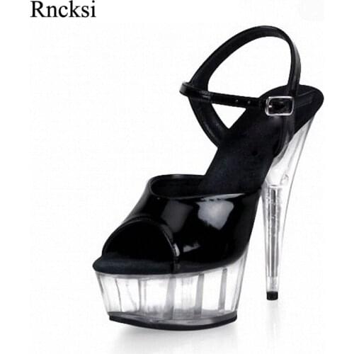 Rncksi New Fashion Size Women 15CM High Heel Platforms Pole Dance/Performance/Star/Model Shoes, Wedding Sandals Shoes