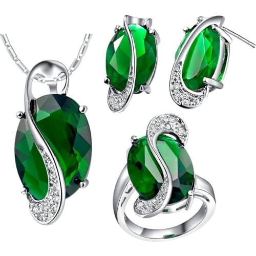 Earrings Ring Pendant Necklace Zirconia Classic BAMOER Authentic 925 Sterling Frost, Moonlight Blue & Sky-Blue Crystal