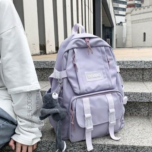 2021 New Waterproof Nylon Women Backpack Men Fashion Multi-pocket Laptop Back Pack College Couples Big Schoolbag Girl Travel Bag