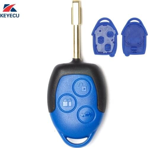 KEYECU Replacement Remote Car Key Shell Case Fob 3 Buttons for Ford Transit WM VM 2006 2007 2008 2009 2010 2011 2012 2013 2014