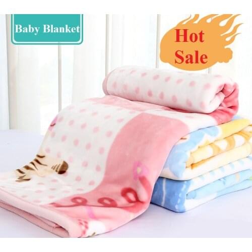 Winter Cozy Warm Flannel Baby Blankets Newborn Kids Sofa Sleep Cover Cartoon Baby Bedding Quilt Thickened Double Layer Blanket