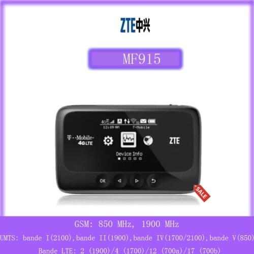 ZTE MF915 Z915 hotspots mobiles 4G LTE FDD bande 2/4/12/17 (bandes 700, 1700, 1900)