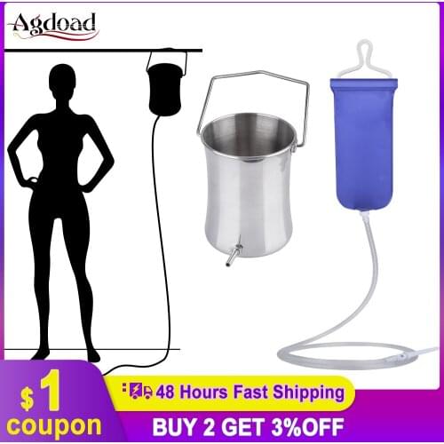 2L Non-Toxic Enema Bucket Kit for Washing Anal Cleaning Shower Feminine Vagin Hygiene Wash Detox Anal Cleaner Colon Douche