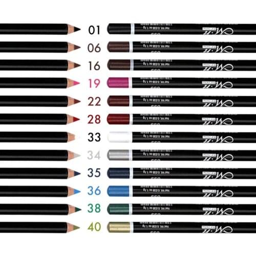 12X Womens Pro Waterproof Smooth Eyeliner Pencil Eye Lip Liner Makeup Tool