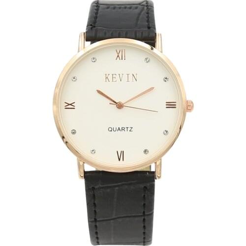 2017 New Brand Quartz Watch lovers Watches Women Men Dress Watches Leather Couple Wristwatches Fashion Casual Gold Watch for men