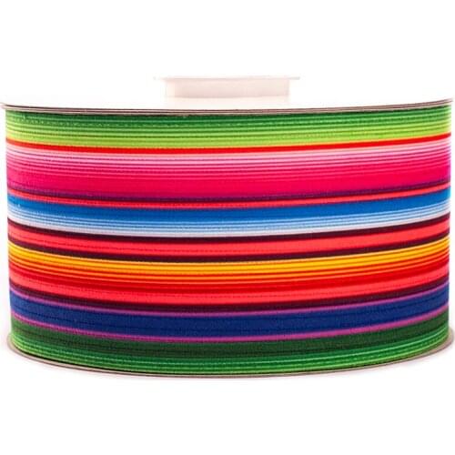 3' 75mm 10yards Mexico stripe printed Corduroy Ribbon Autumn Winter Velvet Fabric Layering