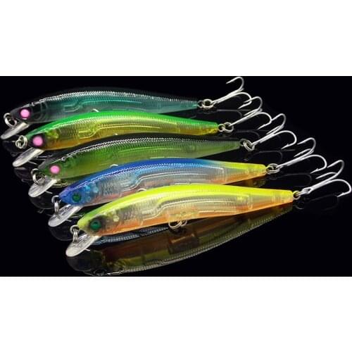 5Pcs Minnow Bait Vibration Fish Body Top Water Lure 9.5cm 8.5g Swimbait Crankbait Fishing Tackle