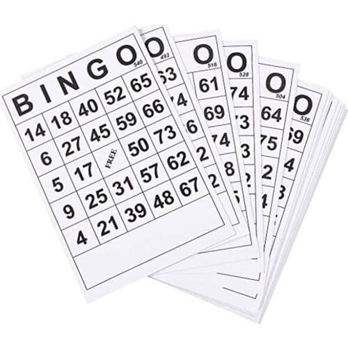 60 Sheets Bingo Card Fun Card Game Classic Paper Card Sheets Bingo Game Card Bingo Card For Fun Intellectual Plaything