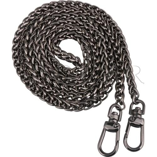BQLZR Matte Black Metal Chain Strap Shoulder Crossbody Bag Handbag Purse DIY Repair Replacement
