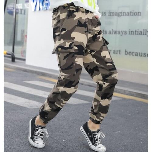Big Size 5-14 Yrs Pants Teenage Boy Clothing Kids Camouflage Trousers Kids Pants Boys Trousers Camo Pants Boys Military Pants