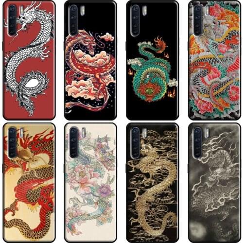 Ancient Japanese Dragon Soft For OPPO F5 F7 A52 A72 A1K A5S A15 A83 A91 A31 A53 A9 A5 2020 Reno 4 Pro 2Z Cover