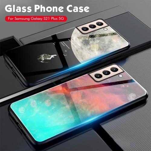 Color Case For Samsung Galaxy S21 Ultra Plus Cover Tempered Glass Cover For Samsung s21 ultra Cases S21 Coque Funda Capa Housing