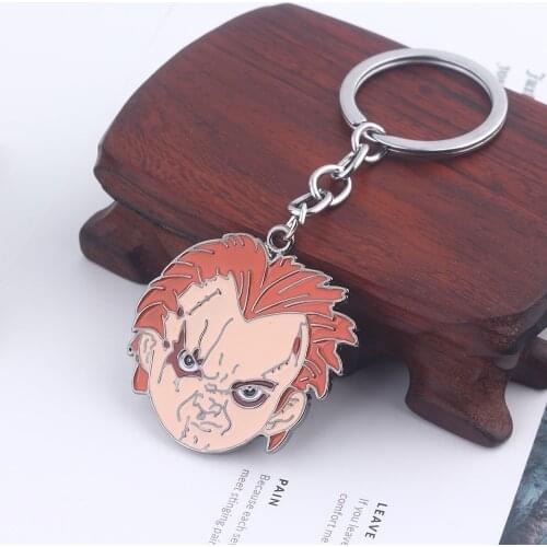 Childs Play Chucky Keychain Seed of Chucky Triloquist Doll Pendant Key Chains for Women Men Car Keyring Jewelry Gift