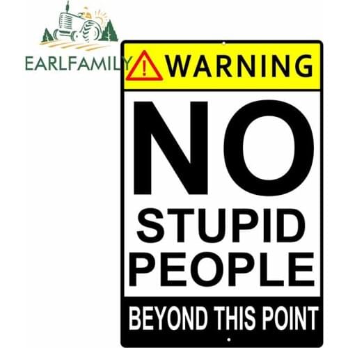 EARLFAMILY 13cm x 8.6cm for No People Sign Laptop Occlusion Scratch Car Sticker Windows Cartoon Decal for Bumper Motorcycle VAN