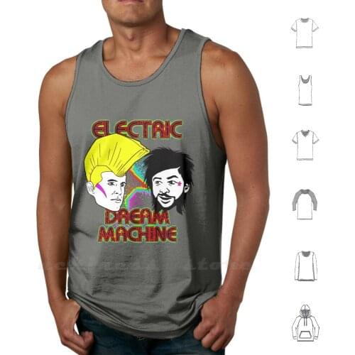 Electric Dream Machine Tank Tops Vest Sleeveless Electric Dream Machine Tv Sunny Rock Glam Rock 80s Day Man Sexual Magic