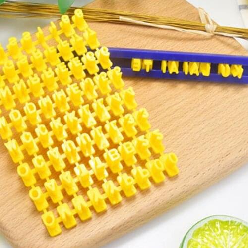 DIY Number Letter Cake Printing Mold Biscuit Alphabet Stamp Embosser Cookie Cutter Kitchen Tools Dessert Cake Decorating Tool