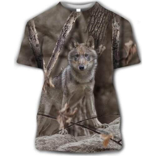 Camouflage hunting animal wild boar 3D T-shirt summer casual mens t-shirt fashion street clothing short-sleeved 2021 new