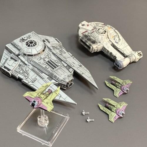 Galactic Empire Star Rebel Alliance YT-2400 Outrider/VT-49 Decimator/M3-A Intercept Starfighter X-Wing Miniatures Figure Toys