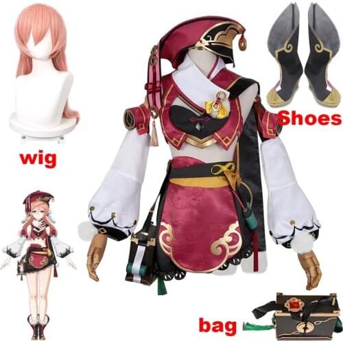 Genshin Impact Costumes Yan Fei Cosplay Halloween Party Game Clothes For Women Girls Cute Suit 2021 NEW
