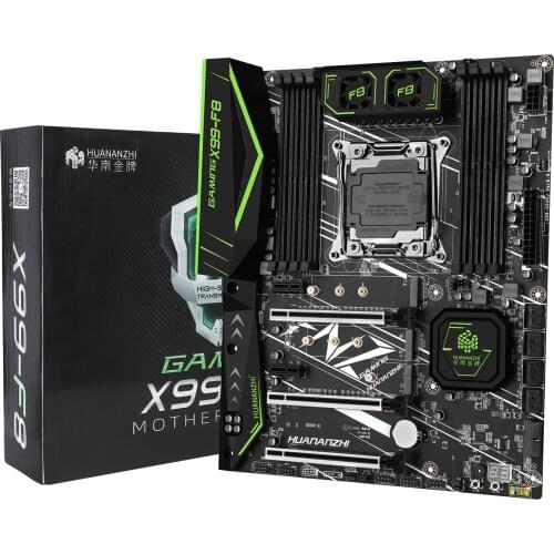 HUANANZHI X99 F8 Motherboard Intel XEON E5 LGA2011-3 All Series DDR4 RECC NON-ECC Memory NVME USB3.0 ATX Server Workstation