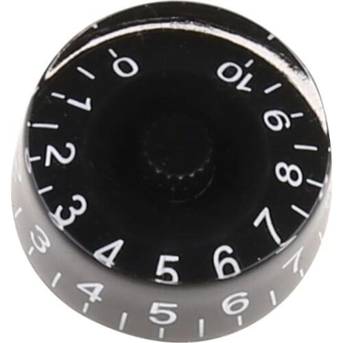 1pc Knob Button Volume Tone Control For LP Electric Guitar Bass Parts Black White Numerals