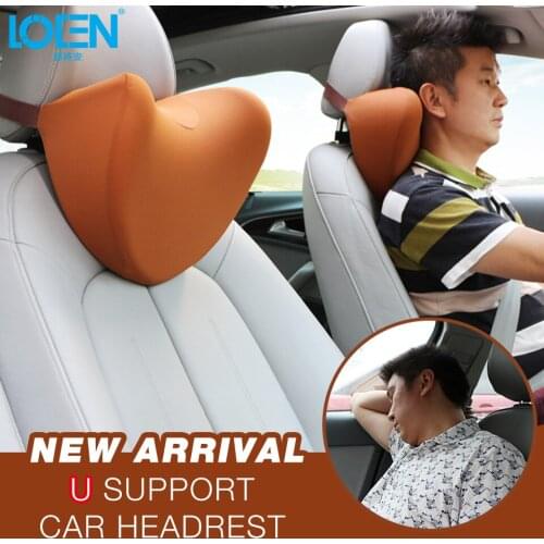 LOEN New Arrival U Support Car Neck Pillow Memory Foam Neck Headrest Car Seat Cover Headrest Neck Support For Car Home Office