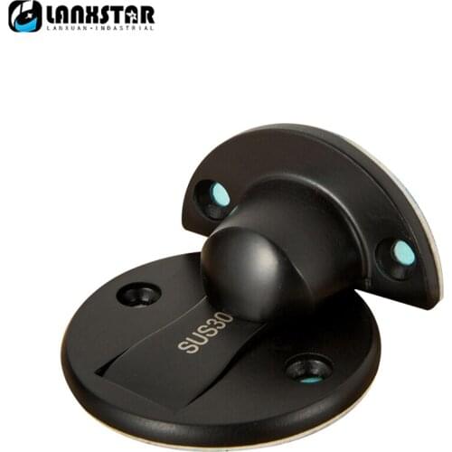 LANXSTARMagnet Door Stops Stainless Steel Door Stopper Magnetic Door Holder Toilet Glass Door Hidden Doorstop Furniture Hardware