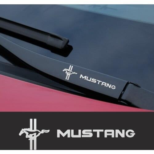 Metal emblem Auto Decor Decals Reflective Car Window Wiper Stickers For Ford Mustang Fiesta Fusion Mondeo Ranger Car Accessories