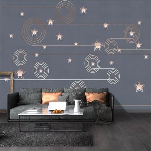 Milofi custom large wallpaper mural modern minimalist abstract geometric star TV sofa background wall decorative painting