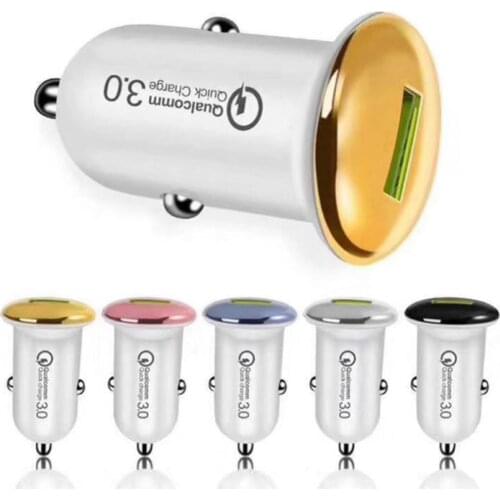 QC 3.0 Mini Single USB Port Fast Charging Car Charger for Phone/Laptop For Your Mobile Phones Tablet