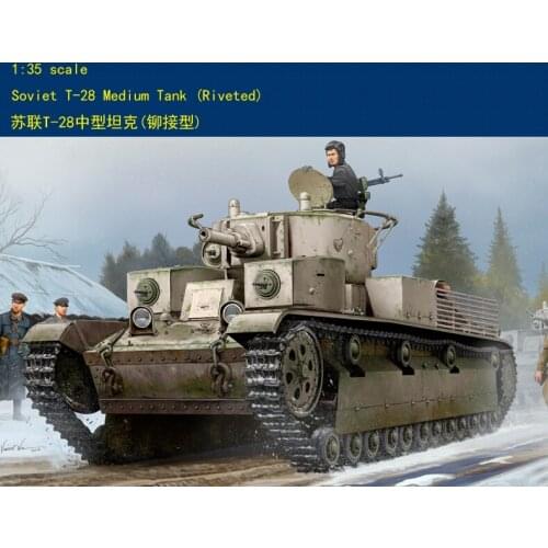 Hobby Boss Trumpeter 1/35 83853 Soviet T-28 MEDIUM TANK[RIVETED] model kit