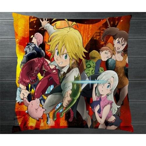 New Anime The Seven Deadly Sins Meliodas Elizabeth Liones Diane Two Side 40x40cm Pillowcases Pillow Case Cover Cosplay Gift P11
