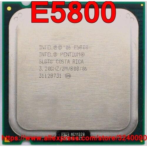 Original Intel CPU Pentium Processor E5800 3.20GHz/2M/800MHz Dual-Core Socket 775 speedy ship out