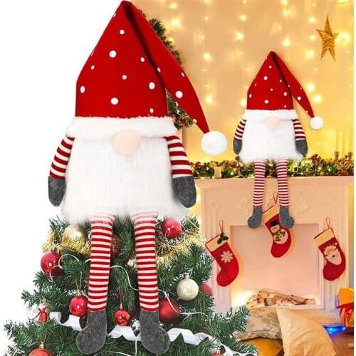 Christmas Tree Pendant Cute Faceless Doll Forest Old Man Tree Top Star Hanging Legs Decoration Christmas Tree Ornaments Navidad