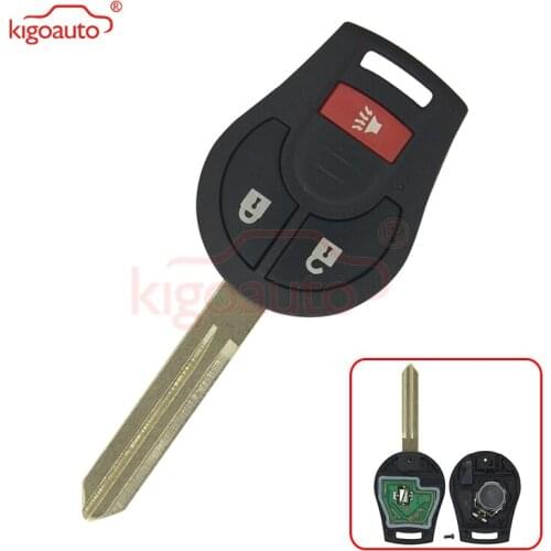 CWTWB1U751 Remote Key 2 Button with Panic 2008-2014 for Cube Rogue Juke Versa 315mhz with ID46 Chip For NISSAN Kigoauto