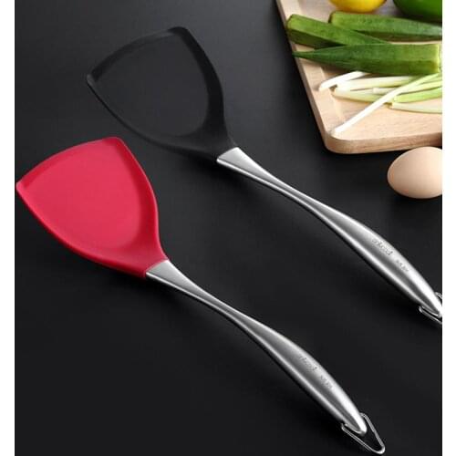 Silicone Spatula Non-Stick Flexible Cooking Spatula With Stainless Steel Handle Cooking Spatula Butter Spatula Cutter Tool