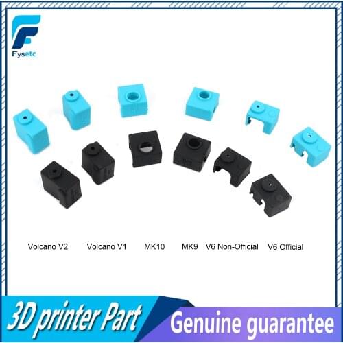Silicone Sock For E3D V6 PT100 MK7 MK8 MK9 MK10 Volnaco 1.75 3.0mm Silicone Socks Heated Block Heater Silicone Insulation Cover