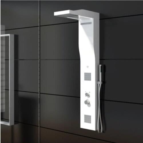 Thermostatic Solid surface stone shower panel wall mounted shower column Body massage Jets Sprinkler RS0036