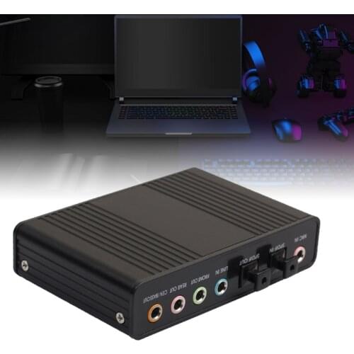 USB Sound Card 6 Channel 5.1 Optical External Headphone Converter for PC