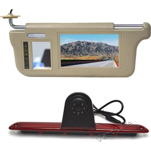 Vardsafe VS608V Driver Side Sun Visor Rear View Mirror Monitor & Reversing Camera for MB Sprinter Van (Can See Rear Bumper)