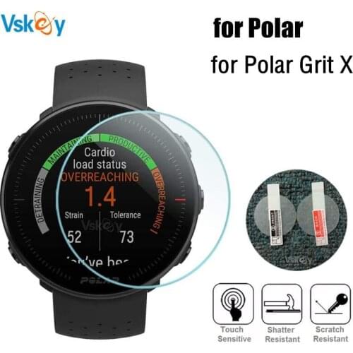 VSKEY 10PCS Tempered Glass for Polar Grit X Screen Protector Smart Wrist Watch Anti-Scratch Protective Film