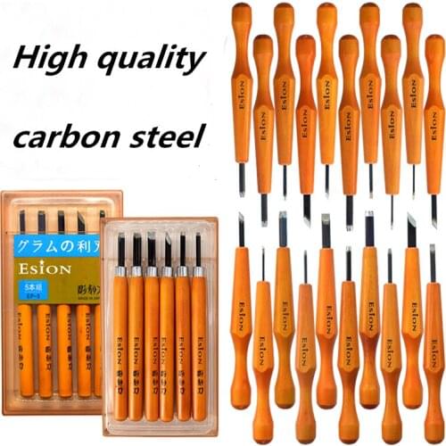 Japan Esion Carving Knife Wood Carving Knife Set Wood Engraving Handmade Rubber Stamp Seal Carving Knife Single