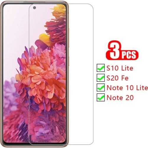 Protective tempered glass for samsung s20 fe s10 note 10 lite 20 5g screen protector galaxy s20fe not note20 s10lite light film