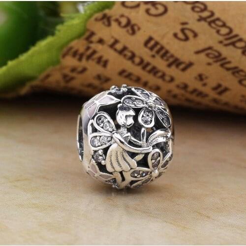 Free Shipping Authentic 925 Sterling Silver Angel of Love Charms Fit Original Bracelets For Women DIY Jewelry S925 Pink Beads