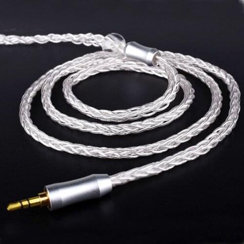 ZSFS 8 Cores OCC Silver Plated Headphone Cable For Sennheiser IE8 IE80 IE80S IE8I Earphone