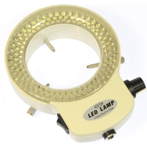 144pcs LED lamps Illuminated Adjuatable Biological Stereo Microscope Ring Lamp Light Source for Industrial Camera Lens 90V-240V