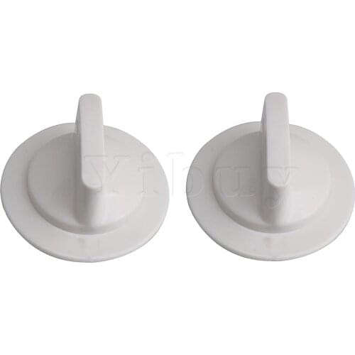 2 x Plastic White Dryer Turning Timer Control Knobs WE1M652 7.1x4.5cm