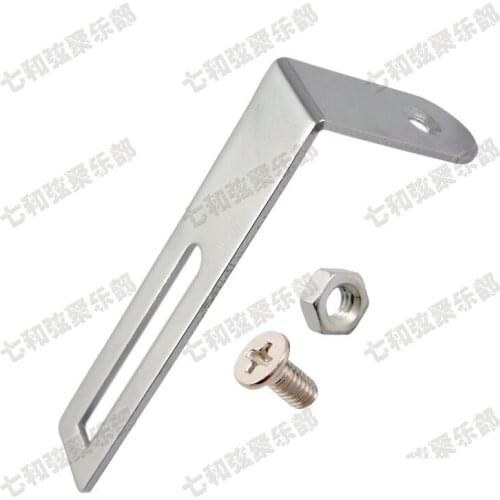 2 Pcs Chrome Guitar Pickguard Mounting Support Bracket and screws For Electric Guitar